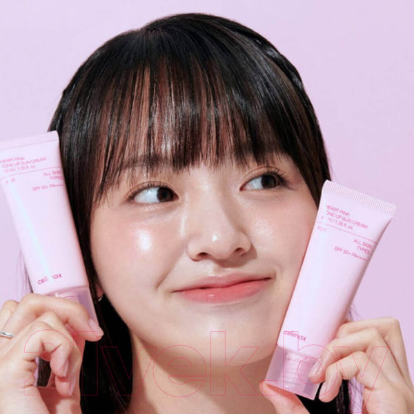 Изображение товара Крем солнцезащитный Celimax Heart Pink Tone Up Sun Cream SPF 50+ PA++++ (40мл)