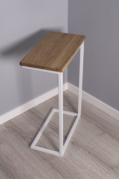 Изображение товара Приставной столик Stal-Massiv Goose (белый/дуб натуральный)