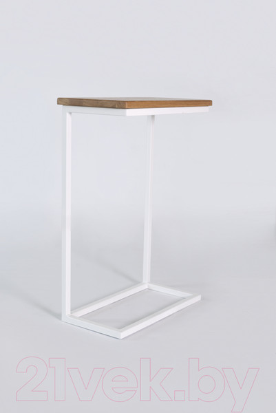 Изображение товара Приставной столик Stal-Massiv Goose (белый/дуб натуральный)