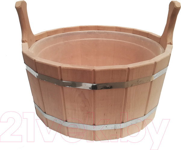 Изображение товара Шайка СаунаОпт С пластмассовой вставкой ШТП-20 (20л)