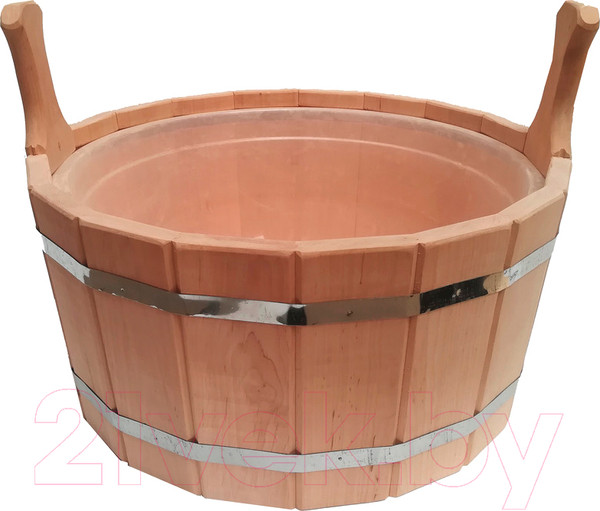 Изображение товара Шайка СаунаОпт С пластмассовой вставкой ШТП-20 (20л)