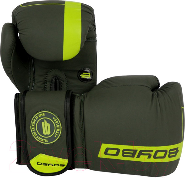 Изображение товара Боксерские перчатки BoyBo Fusion BG-092 (12oz, серо-зеленый)