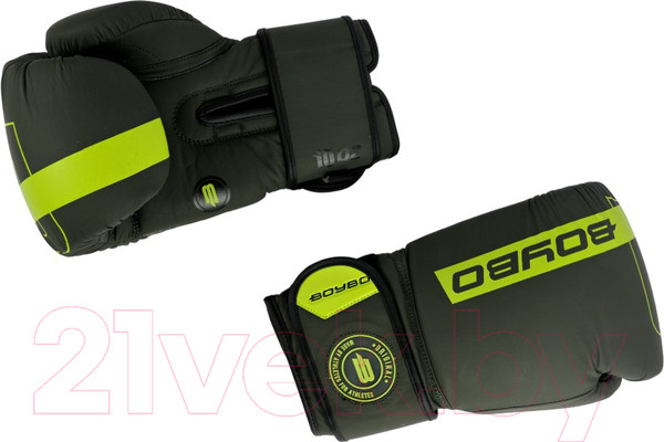 Изображение товара Боксерские перчатки BoyBo Fusion BG-092 (16oz, серо-зеленый)