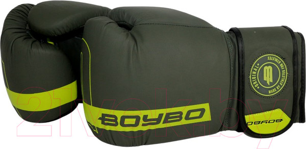 Изображение товара Боксерские перчатки BoyBo Fusion BG-092 (16oz, серо-зеленый)