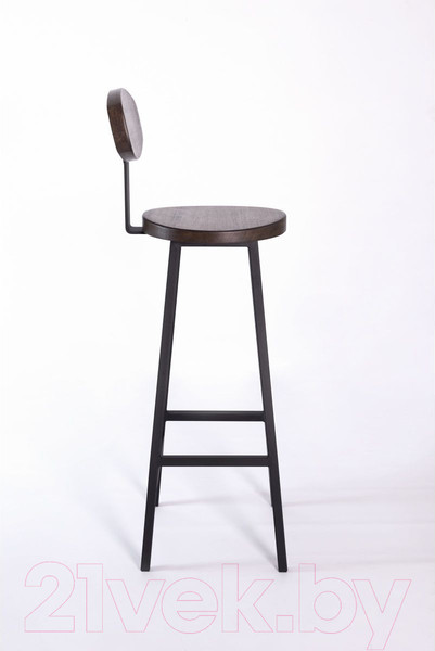 Изображение товара Стул барный Stal-Massiv SMH-S78 со спинкой (дуб мореный/черный)