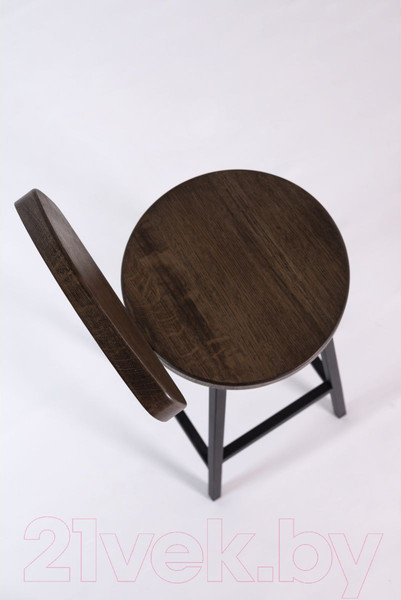 Изображение товара Стул барный Stal-Massiv SMH-S78 со спинкой (дуб мореный/черный)