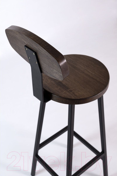 Изображение товара Стул барный Stal-Massiv SMH-S78 со спинкой (дуб мореный/черный)