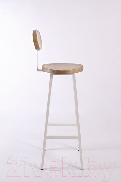 Изображение товара Стул барный Stal-Massiv SMH-S78 со спинкой (дуб натуральный/белый)