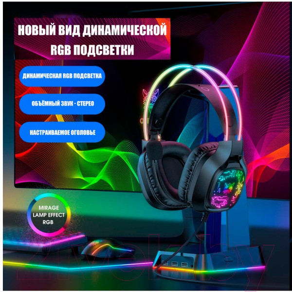 Изображение товара Наушники-гарнитура Onikuma X22 Black Phantom