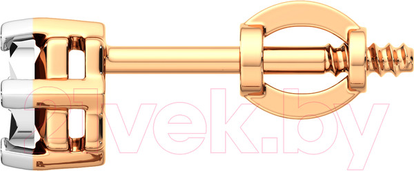 Изображение товара Серьги из комбинированного золота ZORKA 3D0065.14K.B (с бриллиантами)