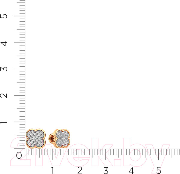 Изображение товара Серьги из розового золота ZORKA 3D00425.14K.R.ZZ (с бриллиантами)