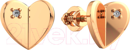 Изображение товара Серьги из розового золота ZORKA 3D00314.14K.R.ZZ (с бриллиантами)