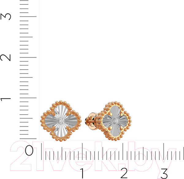 Изображение товара Серьги из комбинированного золота ZORKA 3D00160.14K.B (с бриллиантами)