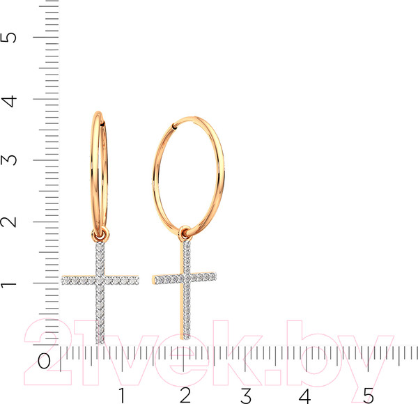 Изображение товара Серьги из розового золота ZORKA 391018.14K.R (с фианитами)
