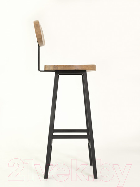 Изображение товара Стул барный Stal-Massiv SMH-S65 со спинкой (дуб натуральный/черный)