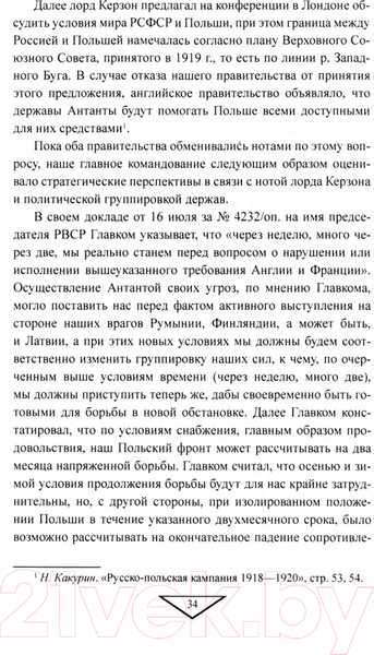 Изображение товара Книга Вече 1920. Война с белополяками. Поход Красной армии на Вислу (Какурин Н.)