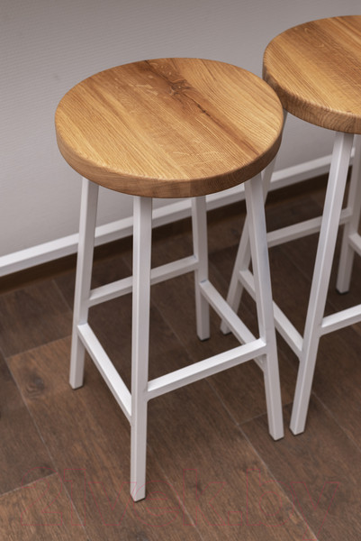 Изображение товара Табурет барный Stal-Massiv SMH-65 (дуб натуральный/белый)