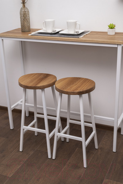 Изображение товара Табурет барный Stal-Massiv SMH-65 (дуб натуральный/белый)