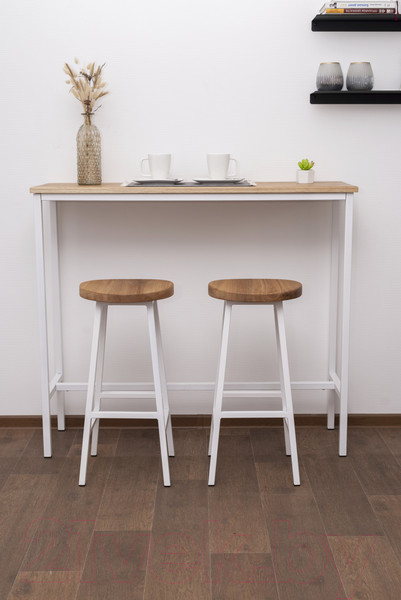 Изображение товара Табурет барный Stal-Massiv SMH-65 (дуб натуральный/белый)