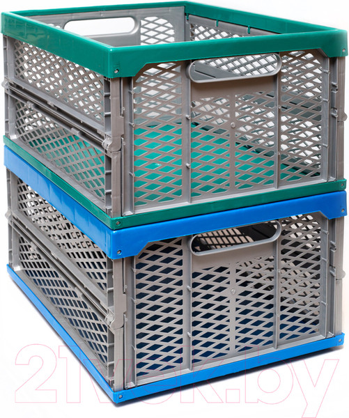 Изображение товара Ящик для хранения Чипполино 475х340х230мм (зеленый/серый)