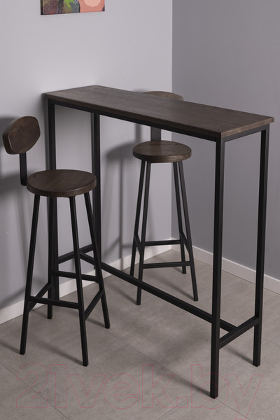 Изображение товара Барный стол Stal-Massiv SM-95 (дуб мореный/черный)