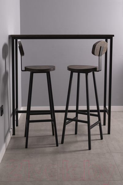 Изображение товара Барный стол Stal-Massiv SM-95 (дуб мореный/черный)