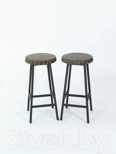 Изображение товара Табурет барный Stal-Massiv Smbeer 65 (дуб мореный/черный)