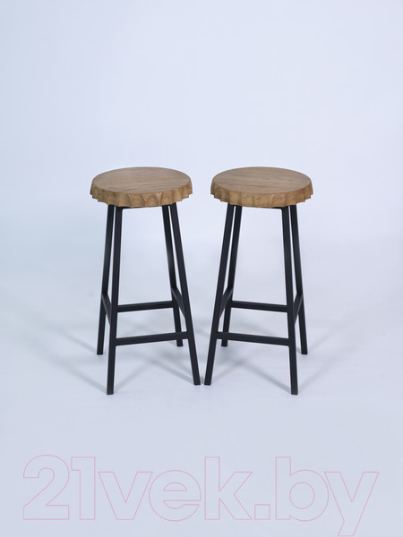 Изображение товара Табурет барный Stal-Massiv Smbeer 65 (дуб натуральный/черный)