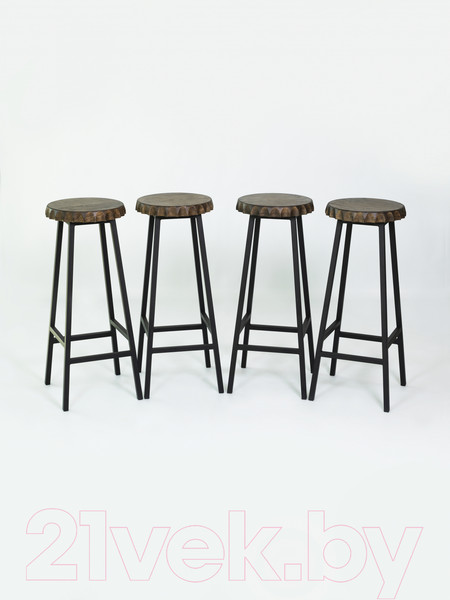 Изображение товара Табурет барный Stal-Massiv Smbeer 78 (дуб мореный/черный)