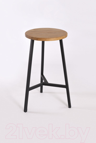 Изображение товара Табурет барный Stal-Massiv TRH-63 (дуб натуральный/черный)