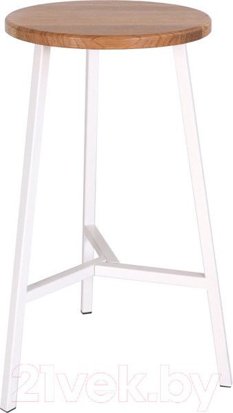 Изображение товара Табурет барный Stal-Massiv TRH-63 (дуб натуральный/белый)