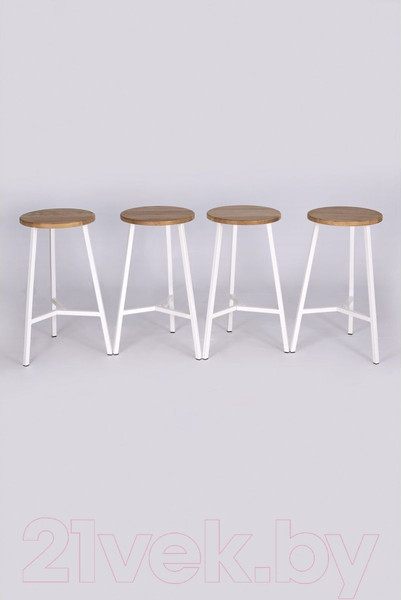 Изображение товара Табурет барный Stal-Massiv TRH-63 (дуб натуральный/белый)