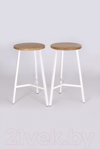 Изображение товара Табурет барный Stal-Massiv TRH-63 (дуб натуральный/белый)