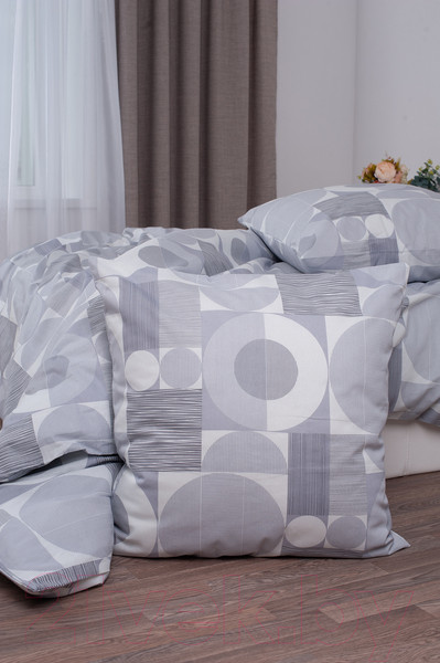 Изображение товара Комплект постельного белья Milanika Диалог 2.0сп с европростыней (бязь)