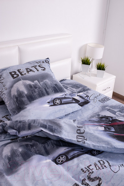 Изображение товара Комплект постельного белья Milanika Адреналин 1.5сп подростковый с наволочкой 70x70 (бязь)