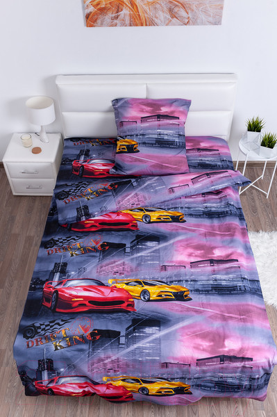 Изображение товара Комплект постельного белья Milanika Дрифт 1.5сп подростковый с наволочкой 70x70 (бязь)