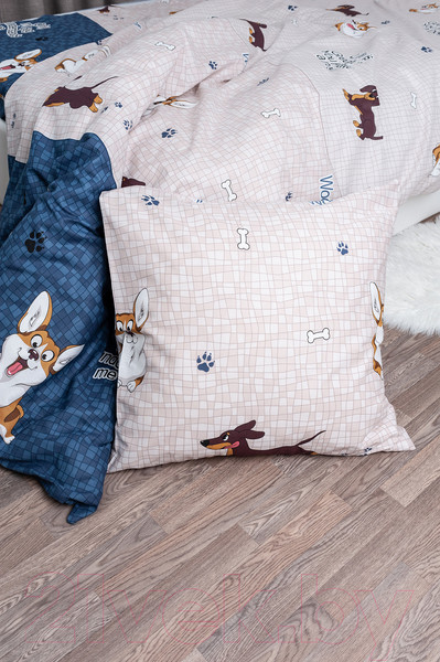 Изображение товара Комплект постельного белья Milanika Френдс 1.5сп подростковый с наволочкой 70x70 (бязь)