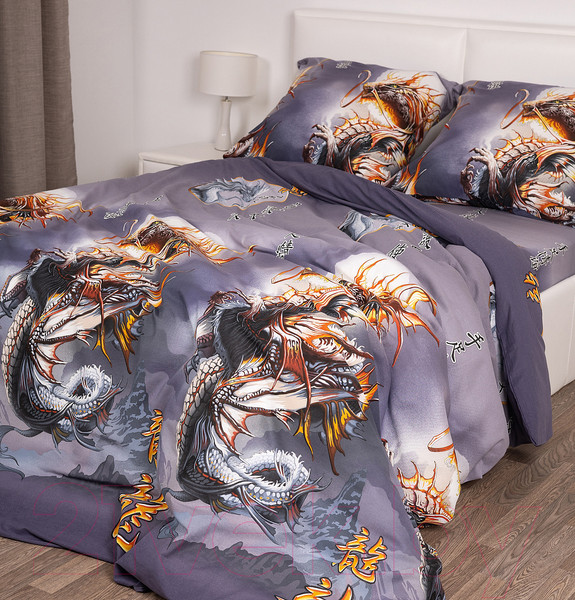 Изображение товара Комплект постельного белья Milanika Год Дракона 2сп (бязь)