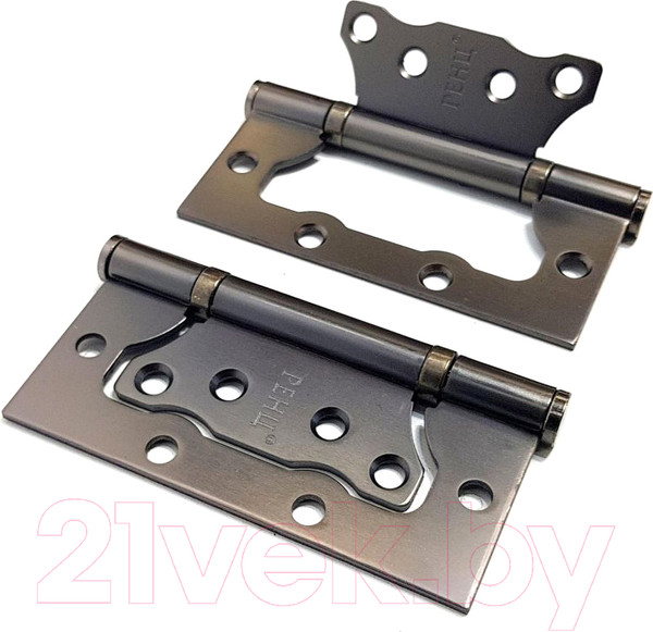Изображение товара Комплект петель дверных Ренц IN100-2BB FH MBN без ВР (2шт, черный никель матовый)