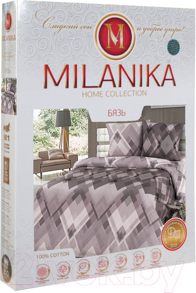 Изображение товара Комплект постельного белья Milanika Дуглас Евро (бязь)