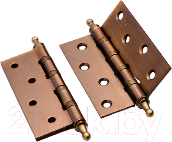 Изображение товара Комплект петель дверных Ренц IN100-4BB CH CF (2шт, кофе)