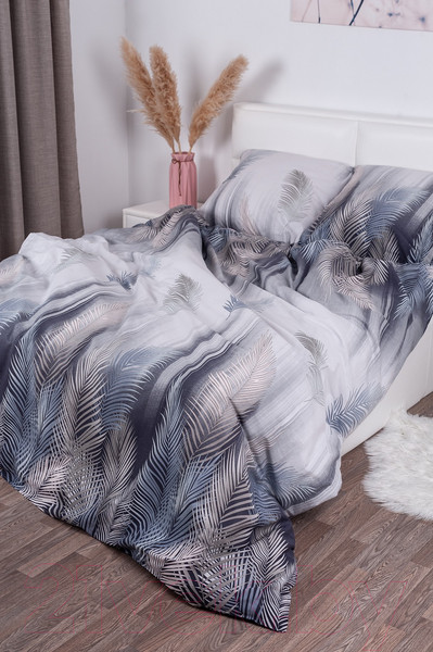 Изображение товара Комплект постельного белья Milanika Смоки 2сп с европростыней (бязь)