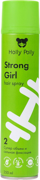 Изображение товара Лак для укладки волос Holly Polly Strong Girl Супер Объем и Сильная Фиксация (250мл)