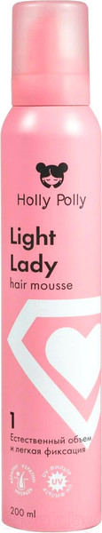Изображение товара Мусс для укладки волос Holly Polly Light Lady Естественный объем и легкая фиксация (200мл)