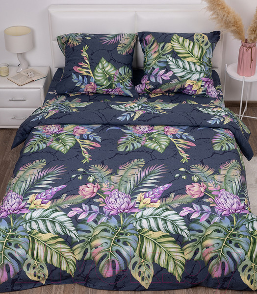 Изображение товара Комплект постельного белья Milanika Амазонка 2сп с европростыней (бязь)