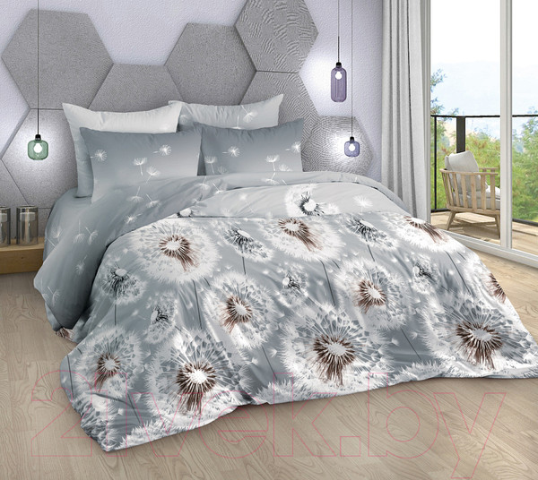 Изображение товара Комплект постельного белья Milanika Невесомость Евро (поплин)