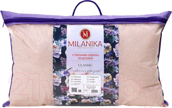 Изображение товара Подушка для сна Milanika Шарм полиэфирное волокно 48x68