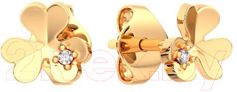 Изображение товара Серьги из розового золота ZORKA 310502.14K.R (с фианитами)