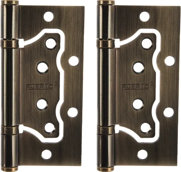 Изображение товара Комплект петель дверных Ренц IN100-2S FH AB без ВР (2шт, бронза античная)