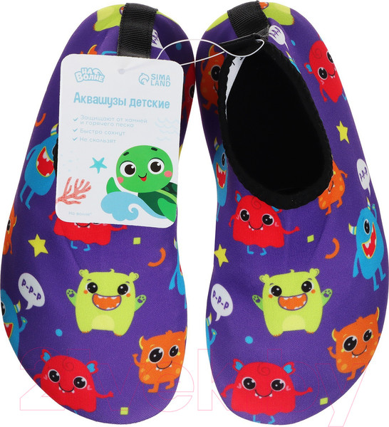 Изображение товара Тапки для плавания детские На волне Монстрики / 9170802 (р-р 30-31)